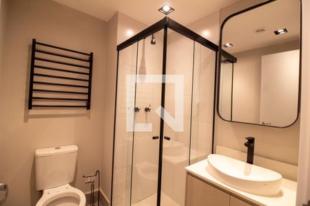 Banheiro de apartamento para alugar com 1 quarto, 31m² em Chácara Santo Antônio (zona Sul), São Paulo