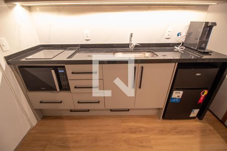 Cozinha de apartamento à venda com 1 quarto, 31m² em Chácara Santo Antônio (zona Sul), São Paulo