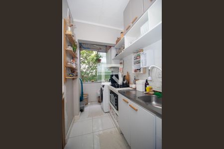 Cozinha de apartamento à venda com 1 quarto, 39m² em Cristal, Porto Alegre