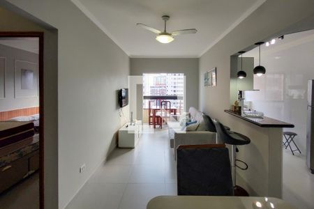 Sala de apartamento para alugar com 1 quarto, 55m² em Vila Tupi, Praia Grande