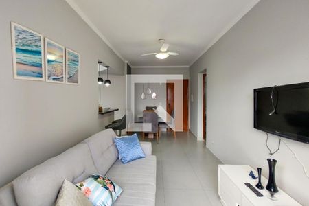 Sala de apartamento para alugar com 1 quarto, 55m² em Vila Tupi, Praia Grande