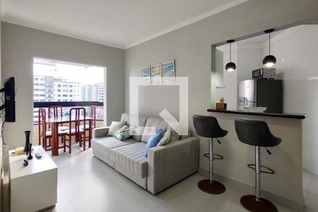 Sala de apartamento para alugar com 1 quarto, 55m² em Vila Tupi, Praia Grande