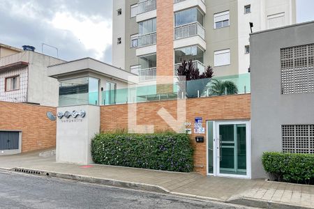 Fachada + plaquinha de apartamento à venda com 2 quartos, 58m² em Santa Maria, Santo André