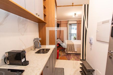 Cozinha de kitnet/studio para alugar com 1 quarto, 25m² em Vila Mariana, São Paulo