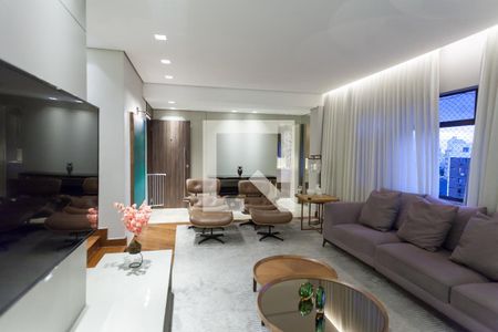 Sala de apartamento à venda com 4 quartos, 180m² em Sion, Belo Horizonte