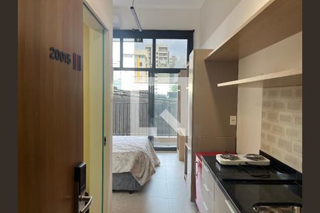 Cozinha de kitnet/studio para alugar com 1 quarto, 23m² em Perdizes, São Paulo