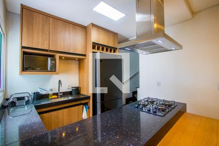 Cozinha de apartamento à venda com 3 quartos, 134m² em Vila Valparaíso, Santo André