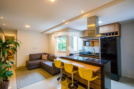 Sala de apartamento à venda com 3 quartos, 134m² em Vila Valparaíso, Santo André