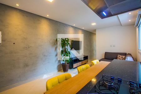 Sala de apartamento à venda com 3 quartos, 134m² em Vila Valparaíso, Santo André