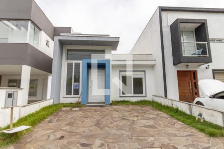 Fachada + Placa de casa de condomínio à venda com 3 quartos, 105m² em Aberta dos Morros, Porto Alegre