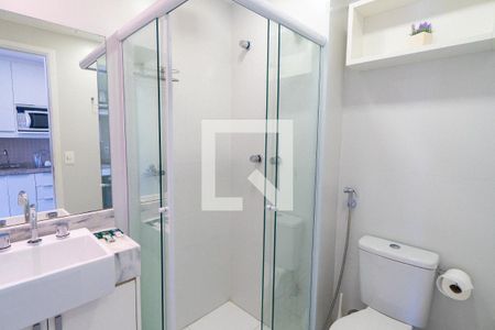 Banheiro de kitnet/studio à venda com 1 quarto, 26m² em Vila Clementino, São Paulo