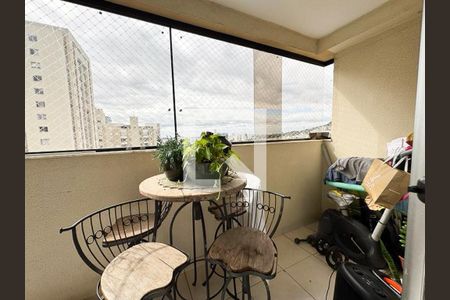Varanda da Sala de apartamento à venda com 3 quartos, 90m² em Castelo, Belo Horizonte