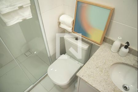 Banheiro de kitnet/studio à venda com 1 quarto, 26m² em Vila Clementino, São Paulo