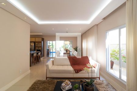 Sala de casa de condomínio à venda com 3 quartos, 268m² em Swiss Park, Campinas