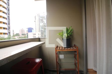 Varanda da Sala de apartamento para alugar com 1 quarto, 36m² em Moema, São Paulo