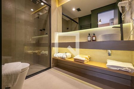 Banheiro de kitnet/studio à venda com 1 quarto, 32m² em Jardim Paulista, São Paulo