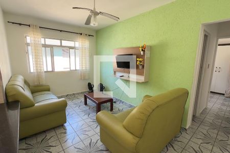 Sala de apartamento para alugar com 1 quarto, 52m² em Aviação, Praia Grande