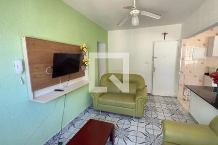 Sala de apartamento para alugar com 1 quarto, 52m² em Aviação, Praia Grande