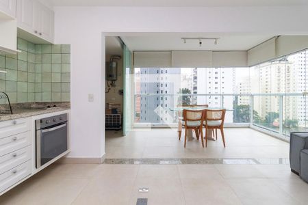 Sala de apartamento para alugar com 1 quarto, 43m² em Santo Amaro, São Paulo
