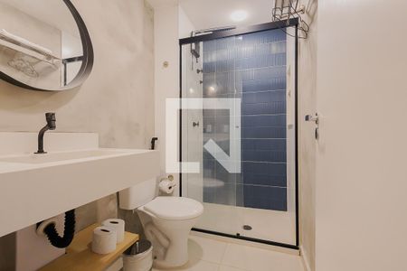 Banheiro de kitnet/studio para alugar com 1 quarto, 27m² em Jardim Paulista, São Paulo