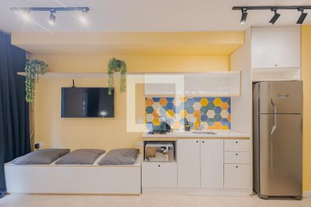 Cozinha de kitnet/studio para alugar com 1 quarto, 27m² em Jardim Paulista, São Paulo