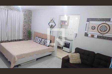 Sala/Quarto de kitnet/studio para alugar com 1 quarto, 35m² em Canto do Forte, Praia Grande