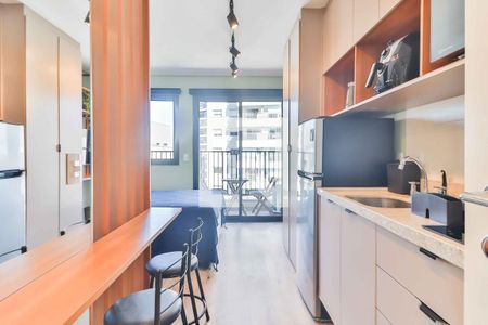 Studio - Quarto e Cozinha de kitnet/studio para alugar com 1 quarto, 20m² em Butantã, São Paulo