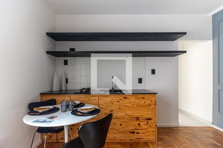 Cozinha de kitnet/studio para alugar com 1 quarto, 45m² em Vila Buarque, São Paulo