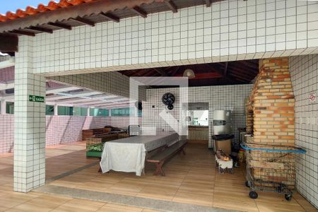 Área comum - Churrasqueira de apartamento para alugar com 1 quarto, 58m² em Cidade Ocian, Praia Grande