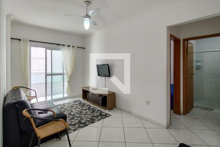 Sala de apartamento para alugar com 1 quarto, 58m² em Cidade Ocian, Praia Grande