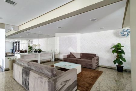 Hall de entrada de apartamento para alugar com 1 quarto, 58m² em Cidade Ocian, Praia Grande