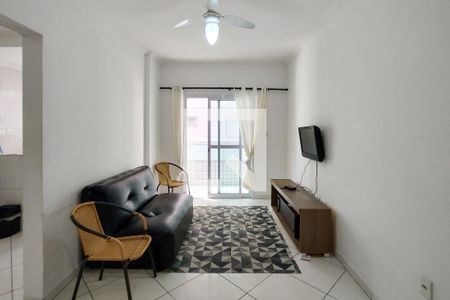 Sala de apartamento para alugar com 1 quarto, 58m² em Cidade Ocian, Praia Grande