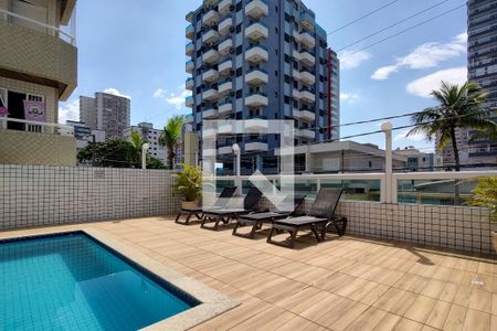 Área comum - Piscina de apartamento para alugar com 1 quarto, 58m² em Cidade Ocian, Praia Grande