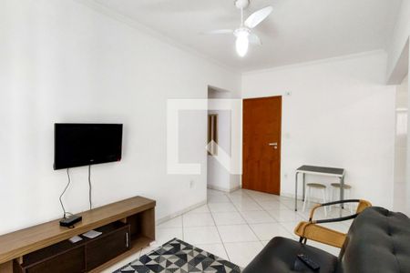 Sala de apartamento para alugar com 1 quarto, 58m² em Cidade Ocian, Praia Grande