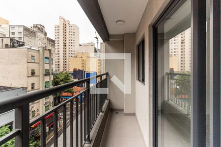 Varanda do Studio de kitnet/studio à venda com 1 quarto, 26m² em República, São Paulo