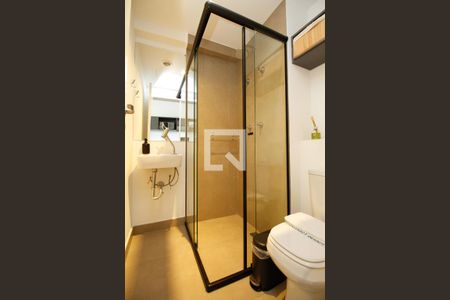 Banheiro de kitnet/studio à venda com 1 quarto, 21m² em Jardim Paulista, São Paulo