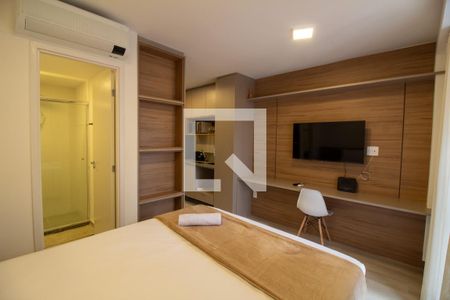 Sala / Quarto - Studio de kitnet/studio para alugar com 1 quarto, 25m² em Jardim das Acacias, São Paulo