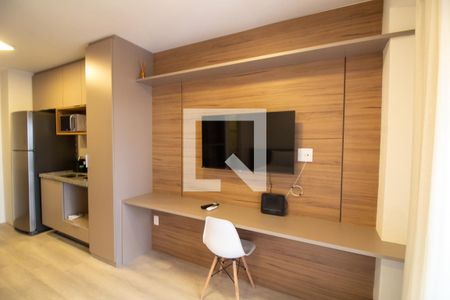 Sala / Quarto - Studio de kitnet/studio para alugar com 1 quarto, 25m² em Jardim das Acacias, São Paulo