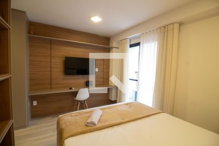 Sala / Quarto - Studio de kitnet/studio para alugar com 1 quarto, 25m² em Jardim das Acacias, São Paulo