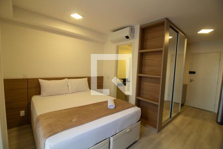 Sala / Quarto - Studio de kitnet/studio para alugar com 1 quarto, 25m² em Jardim das Acacias, São Paulo