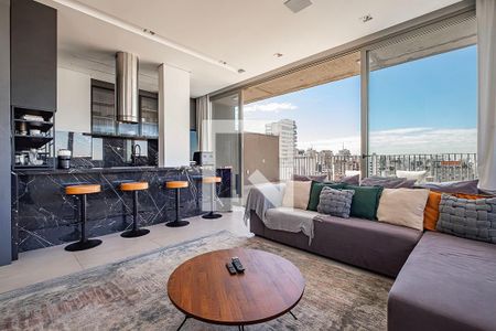 Sala/Cozinha de apartamento à venda com 2 quartos, 193m² em Jardins, São Paulo