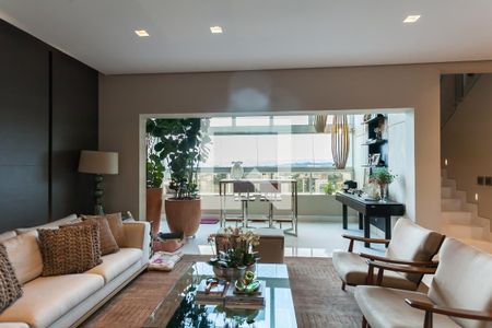 Sala de apartamento à venda com 4 quartos, 280m² em Vila da Serra, Nova Lima