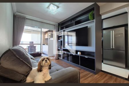 Sala de apartamento à venda com 3 quartos, 90m² em Vila Apiai, Santo André