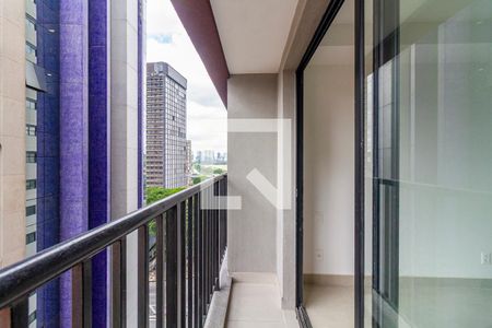 Varanda de kitnet/studio para alugar com 1 quarto, 24m² em Pinheiros, São Paulo