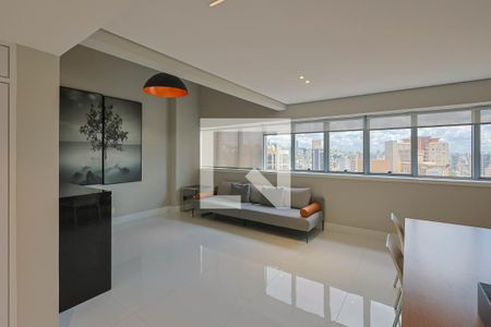 Sala de apartamento à venda com 1 quarto, 74m² em Funcionários, Belo Horizonte