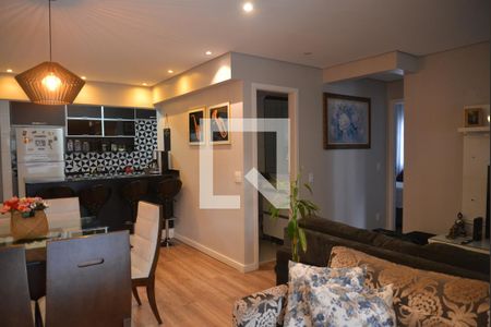 Sala de apartamento à venda com 3 quartos, 76m² em Campestre, Santo André