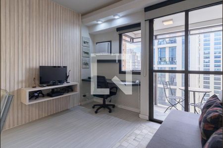 Sala de apartamento à venda com 1 quarto, 38m² em Moema, São Paulo