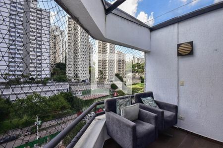 Varanda da Sala da Cobertura de apartamento à venda com 3 quartos, 160m² em Morumbi, São Paulo