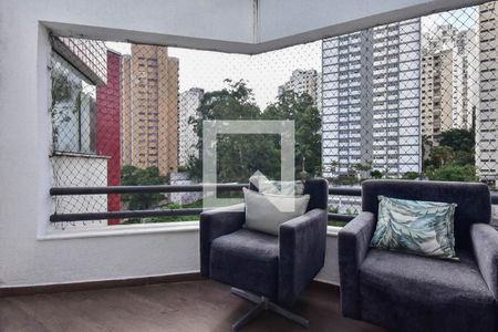 Varanda da Sala da Cobertura de apartamento à venda com 3 quartos, 160m² em Morumbi, São Paulo