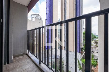 Studio - Varanda de kitnet/studio para alugar com 1 quarto, 25m² em Pinheiros, São Paulo